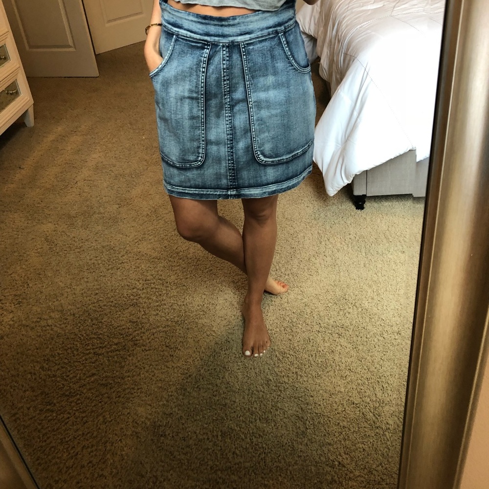 High waist Harlowe and Graham denim skirt